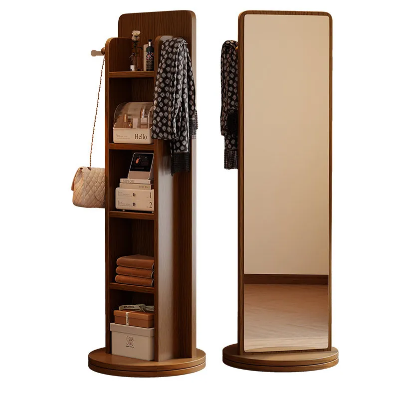 Full Length Mirror Jewelry Armoire - Квадратное вращающееся напольное зеркало в полный