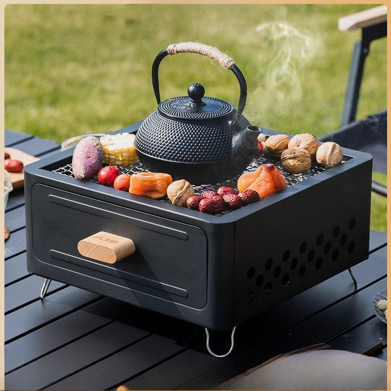 Outdoor Furniture - Портативный угольный гриль для барбекю с