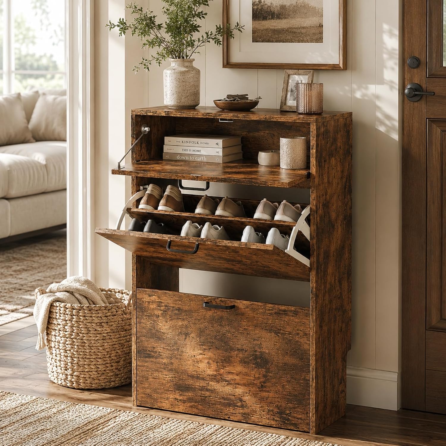 Shoe Rack Cabinet Narrow Entryway - # Узкий шкаф для обуви с