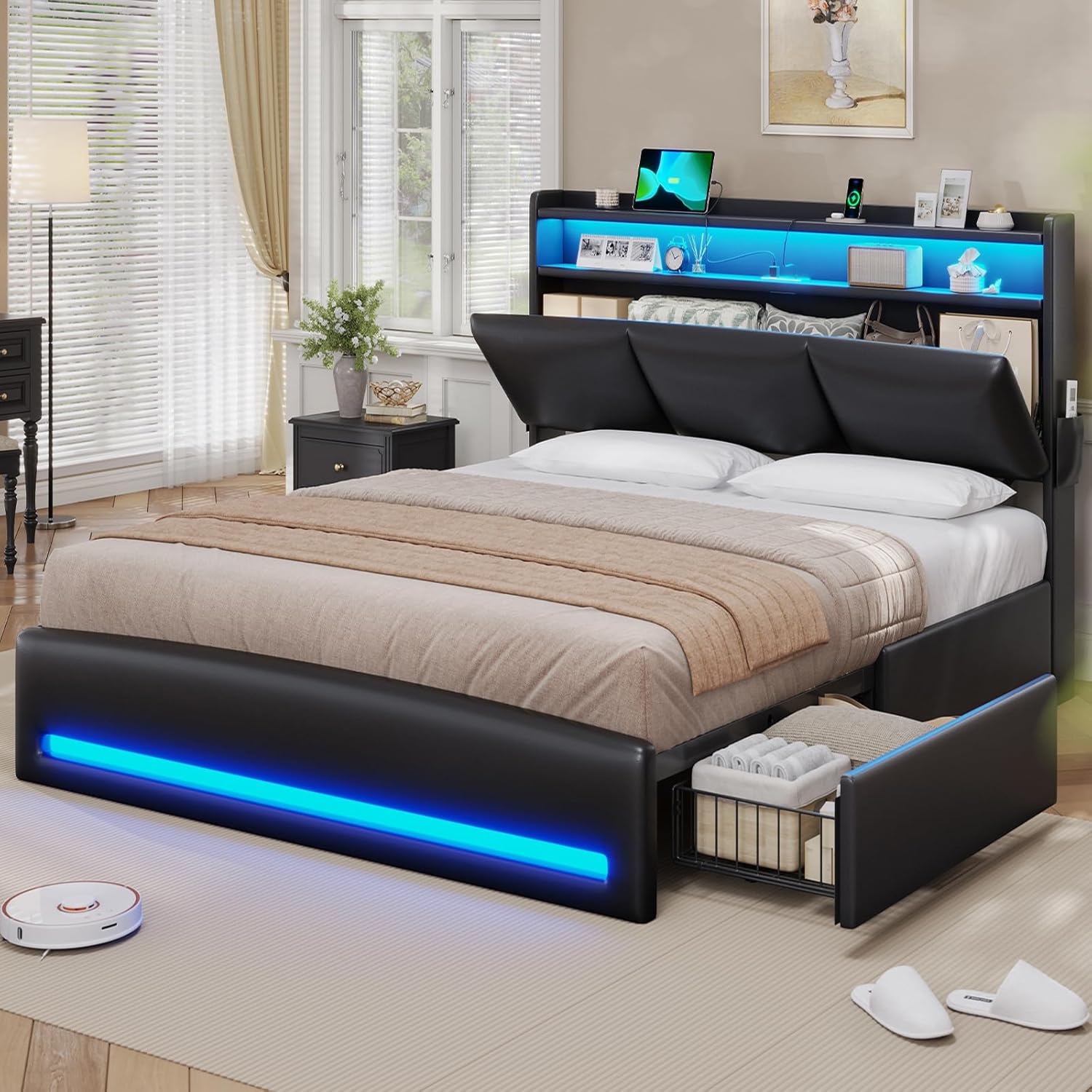 Canopy Bed Frame Metal Queen - Кровать размера 