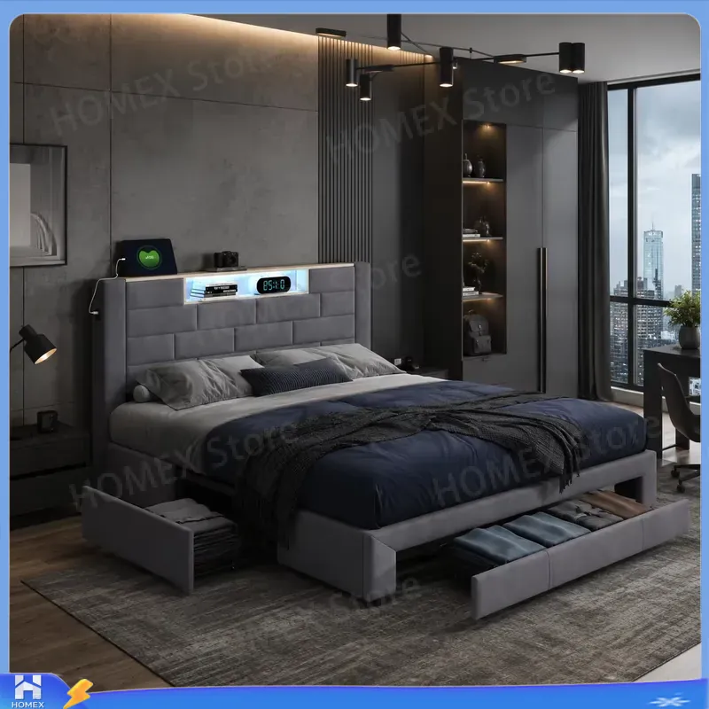 Gas Lift Storage Bed Hydraulic - Двухспальная кровать 5 футов с откидным