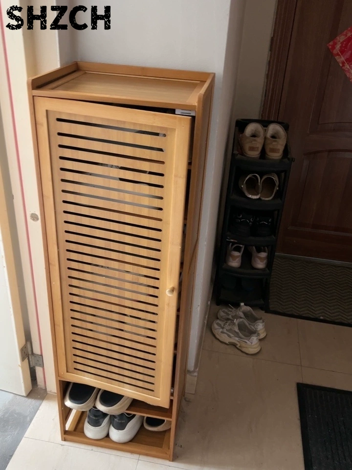 Shoe Rack Cabinet Narrow Entryway - Узкая компактная обувница с дверцей, новинка,