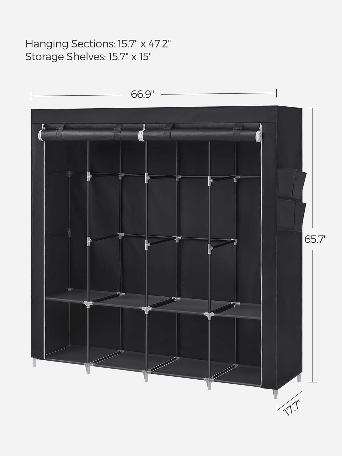 Переносной шкаф-органайзер с к – обзор и цена Wardrobe Closet Portable Fabric Cover