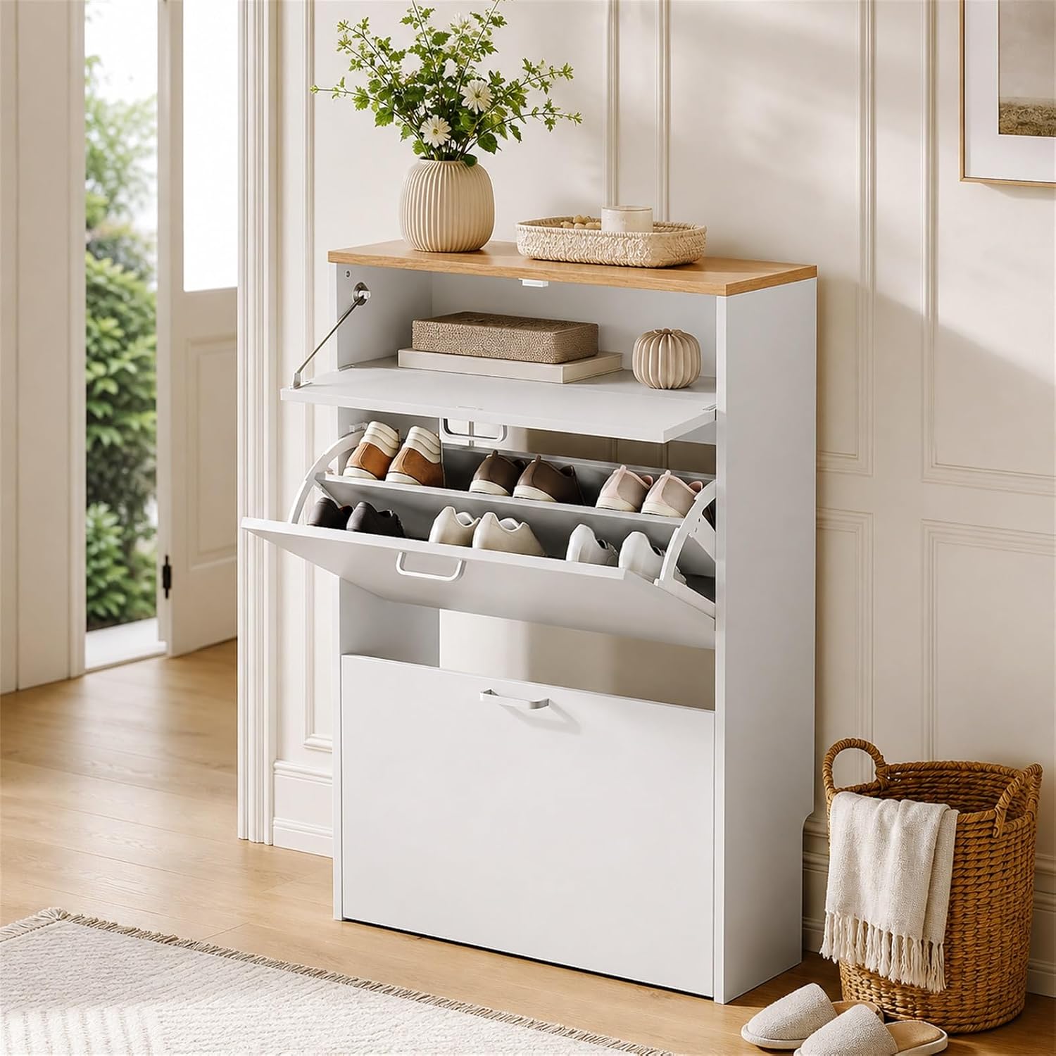 # Узкий шкаф для обуви с 2 отк – обзор и цена Shoe Rack Cabinet Narrow Entryway