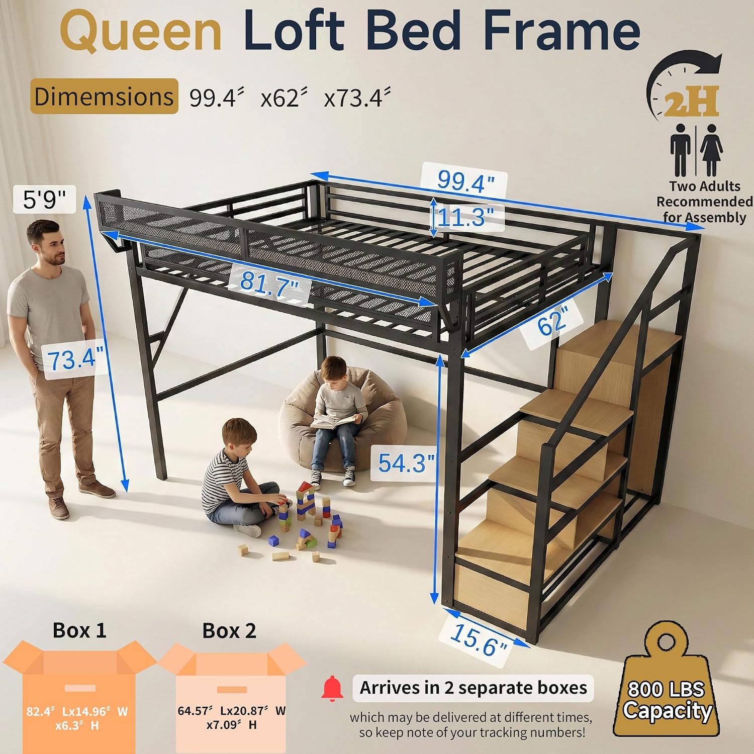 Двуспальная кровать-чердак Que – обзор и цена Canopy Bed Frame Metal Queen