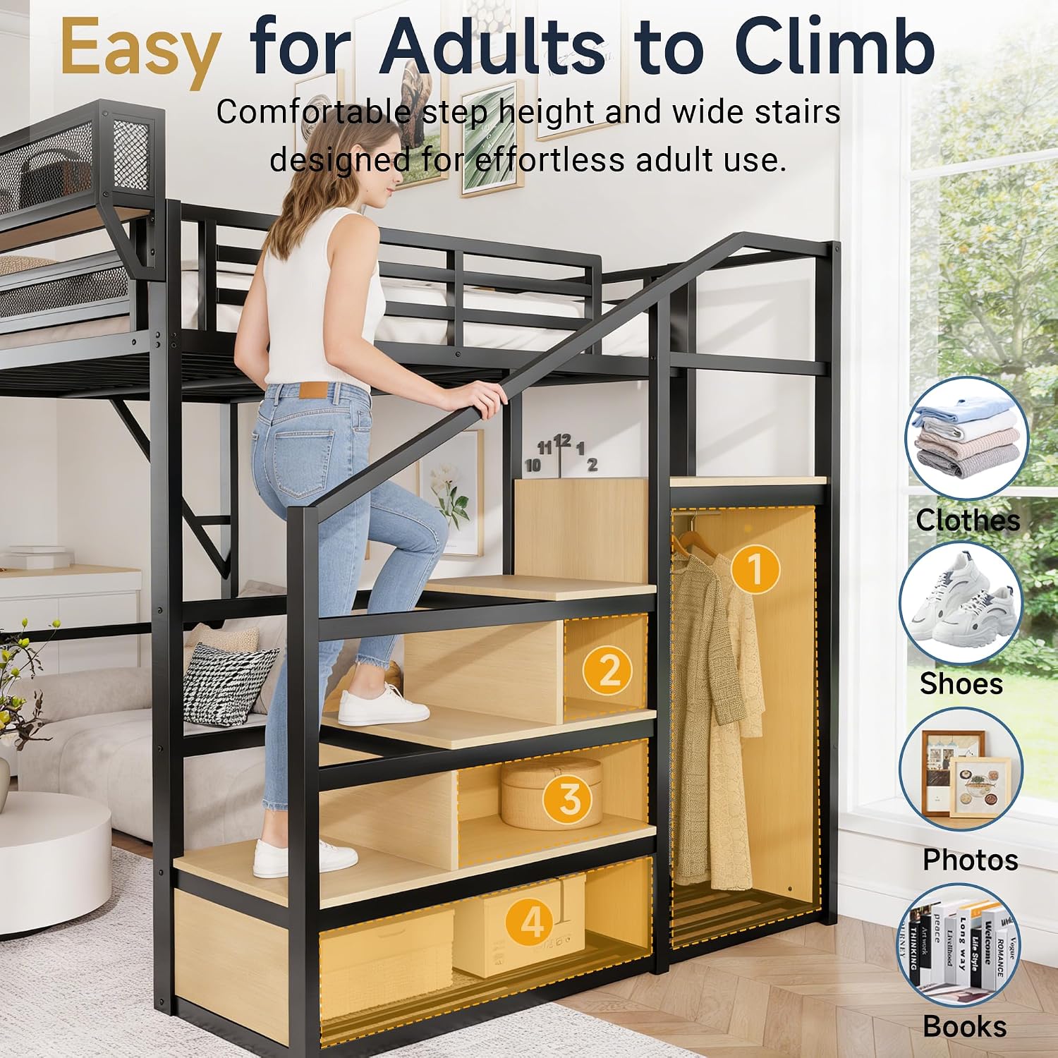 Двуспальная кровать-чердак Que – обзор и цена Canopy Bed Frame Metal Queen
