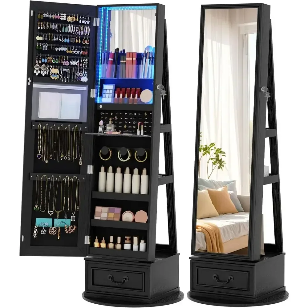 360 °   Вращающийся шкаф для х – обзор и цена Full Length Mirror Jewelry Armoire