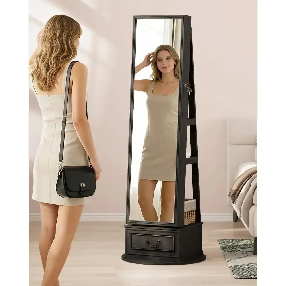 360 °   Вращающийся шкаф для х – обзор и цена Full Length Mirror Jewelry Armoire