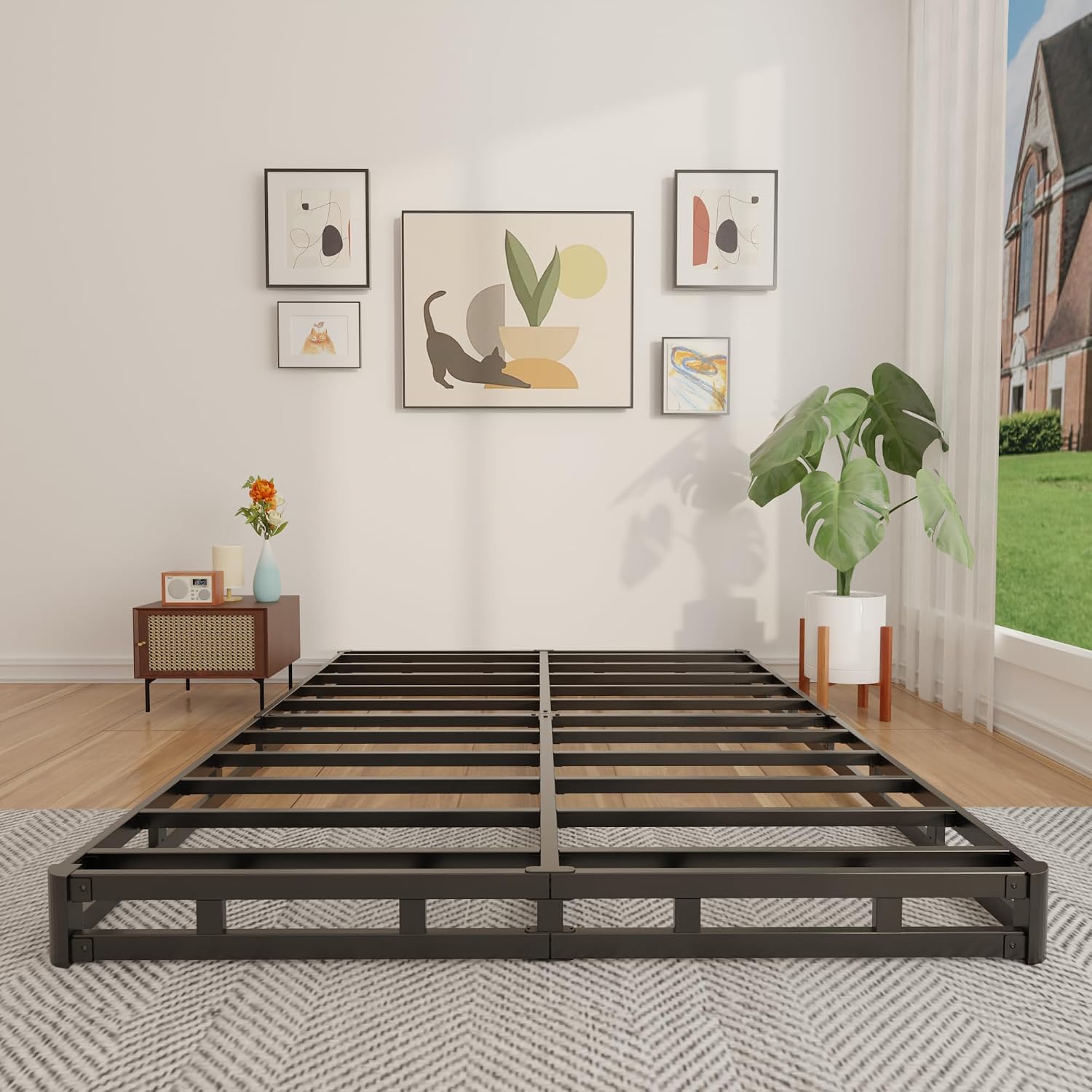 Низкопрофильное основание для  – обзор и цена Canopy Bed Frame Metal Queen