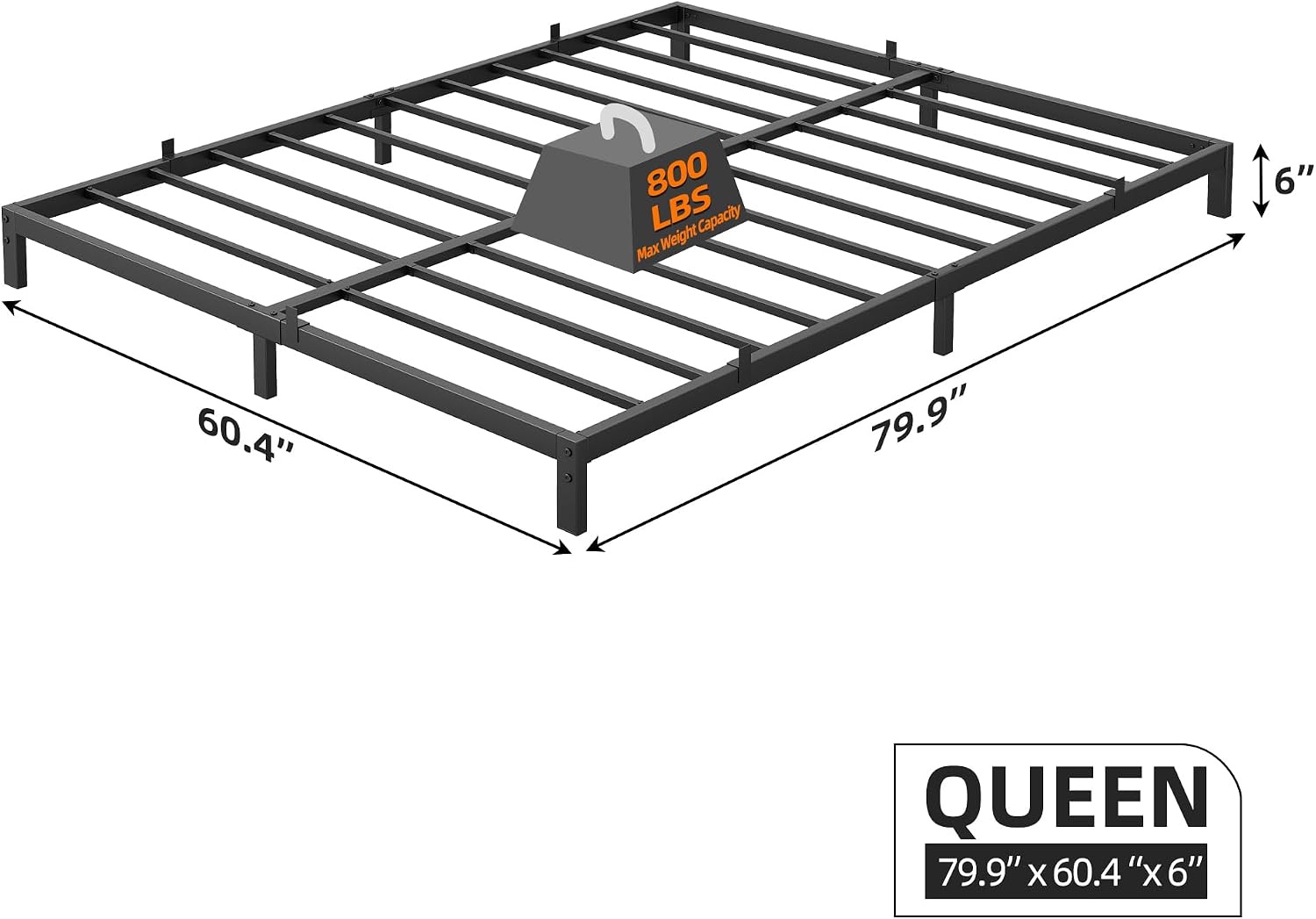 6-дюймовая прочная металлическ – обзор и цена Canopy Bed Frame Metal Queen